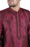 Men's Panjabi Wine