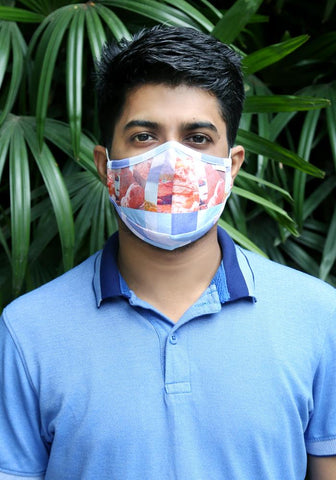 Printed Knit Fashion Mask