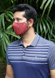 Metallic Printed Woven Fashion Mask
