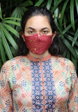 Metallic Printed Woven Fashion Mask