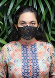 Metallic Printed Woven Fashion Mask