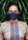 Metallic Printed Woven Fashion Mask