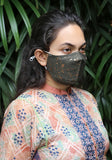 Metallic Printed Woven Fashion Mask