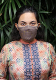 Metallic Printed Woven Fashion Mask