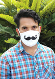 Printed Knit Fashion Mask Mustache Print