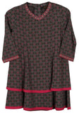 Printed With Embroidered Girl's Ethnic Frock (2-5 Years)