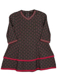 Printed With Embroidered Girl's Ethnic Frock (6-9 Years)
