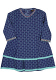 Printed With Embroidered Girl's Ethnic Frock (2-5 Years)