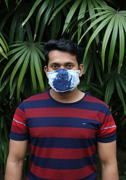 Tie Bleach Denim Mask