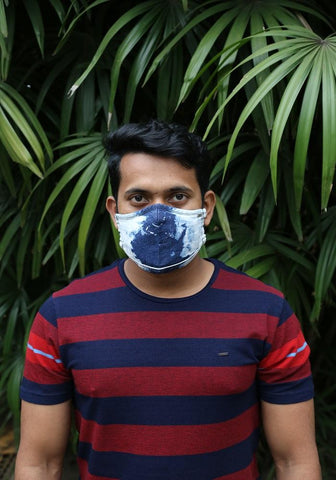 Tie Bleach Denim Mask
