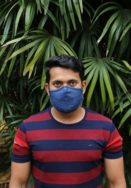 Laser Printed  Denim Mask