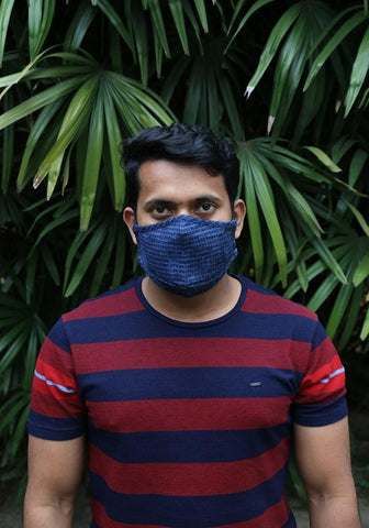 Laser Printed  Denim Mask
