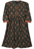 Printed With Embroidered Girl's Ethnic Trail (2-5 Years)