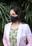 Floral Embroidered Woven Fashion Mask