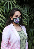 Floral Embroidered Woven Fashion Mask
