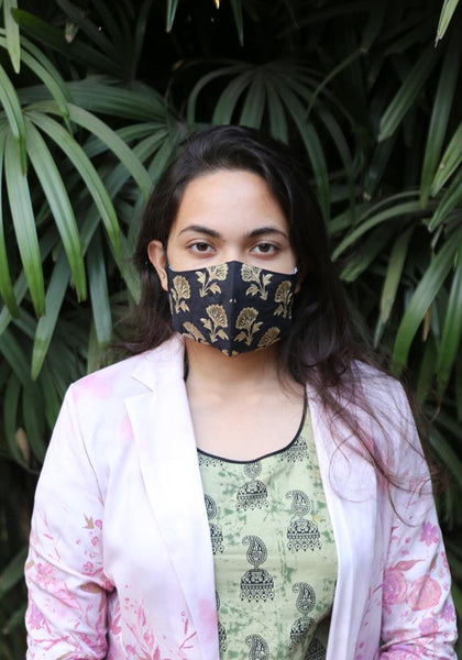 Embroidered Woven Fashion Mask