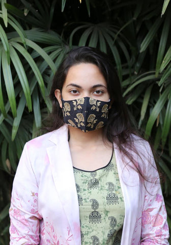 Embroidered Woven Fashion Mask