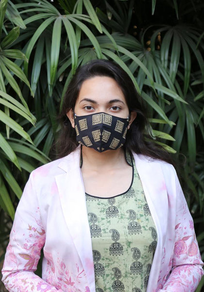 Embroidered Woven Fashion Mask