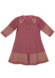 Placement Printed With Embroidered Princess Top (6-9 Years Old)