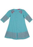 Placement Printed With Embroidered Princess Top (6-9 Years Old)