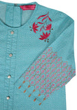Placement Printed With Embroidered Princess Top (6-9 Years Old)
