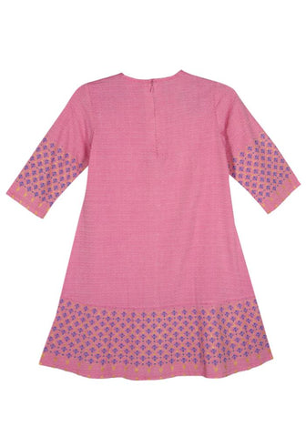 Placement Printed With Embroidered Princess Top (6-9 Years Old)