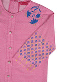 Placement Printed With Embroidered Princess Top (6-9 Years Old)