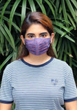 Pleated Woven Fashion Mask