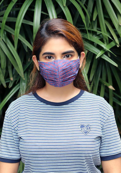 Pleated Woven Fashion Mask