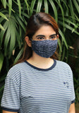 Pleated Woven Fashion Mask