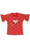 Printed Girls T-Shirt RED