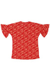 Printed Girls T-Shirt RED