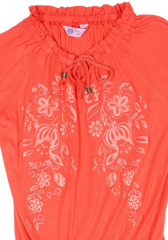 Junior Girls' Puff Printed Crop Top (10-15 Years Old)