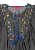 Princess Tops With Embroidery And Butterfly Sleeves (6-9 Years)