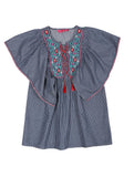 Princess Tops With Embroidery And Butterfly Sleeves (6-9 Years)