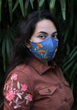 Embroidered Denim Fashion Mask