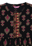 Printed With Embroidered Junior Girl's Ethnic Trail (10-15 Years Old)
