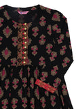 Printed With Embroidered Junior Girl's Ethnic Trail (10-15 Years Old)