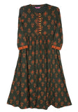 Printed With Embroidered Junior Girl's Ethnic Trail (10-15 Years Old)