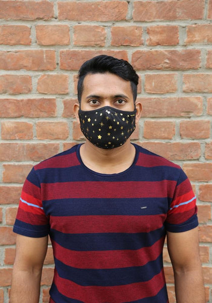 Printed Knit Fashion New Year Mask