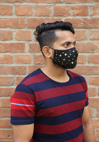 Printed Knit Fashion New Year Mask