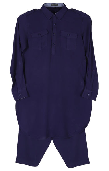 Boys' Contrast Detailing Kabli Set