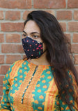 Hand-Embroidered Denim Fashion Mask