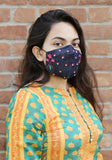 Hand-Embroidered Denim Fashion Mask