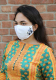 Floral Embroidery Woven Fashion Mask