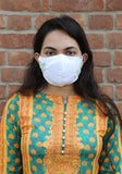 Floral Embroidery Woven Fashion Mask