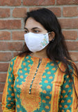 Floral Embroidery Woven Fashion Mask