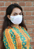 Floral Embroidery Woven Fashion Mask