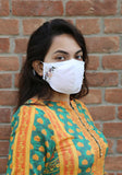 Floral Embroidery Woven Fashion Mask