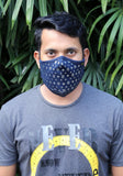 Metallic Printed Knit Fashion Mask